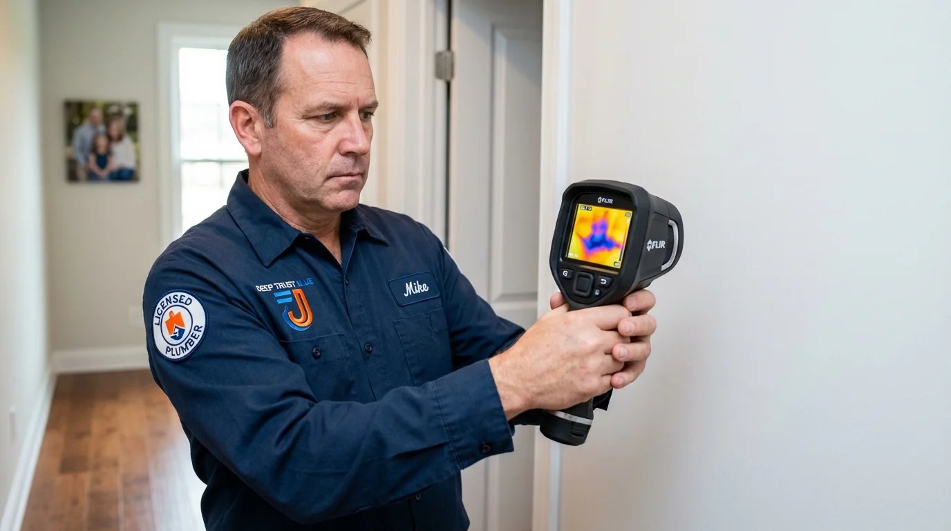 Thermal imaging leak detection by Johns Plumbing LLC in South Burlington